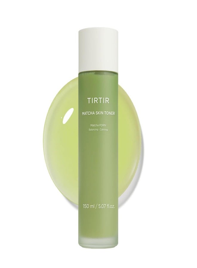 TIRTIR Matcha PDRN Skin Toner 5.07 Fl Oz | Hydrating Korean Daily Anti-Redness Skin Care Soothing Facial Toner for Sensitive Skin